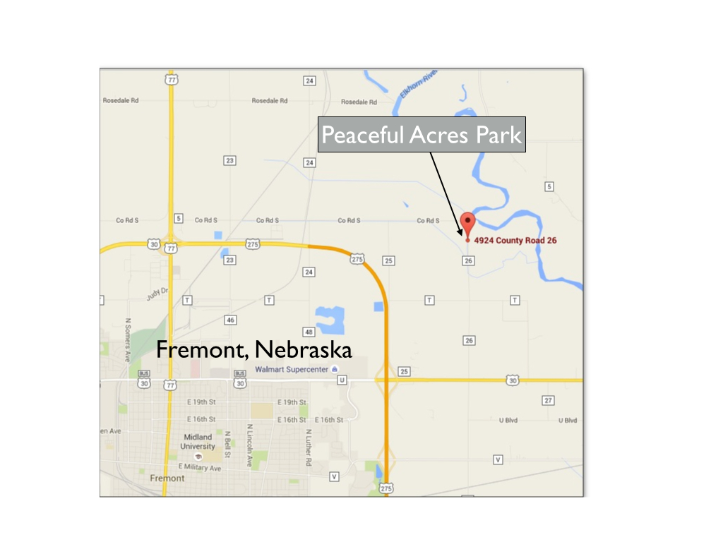 Peaceful Acres Area Map